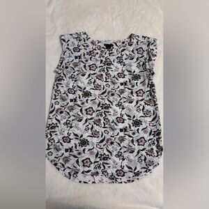 Ann Taylor LOFT - Floral Print Women's Cape Sleeve top - great condition